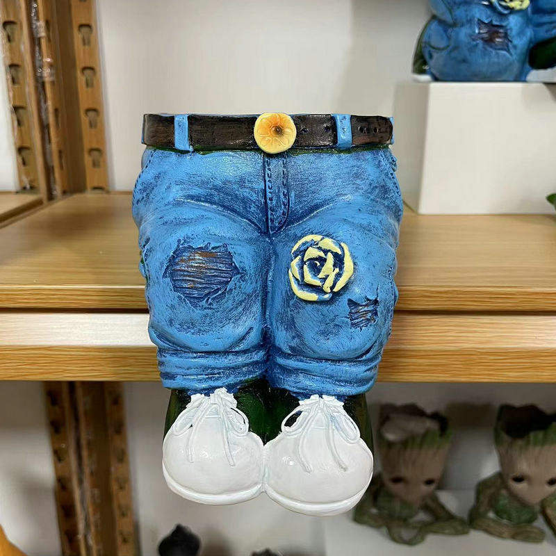 Decorative plant figure in denim look Kalsten
