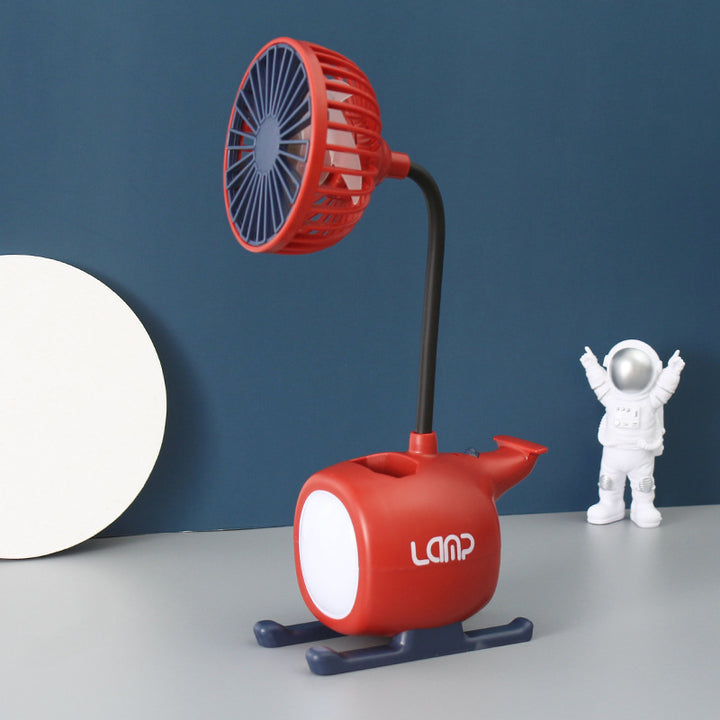 Women's multifunctional table fan with LED lighting and flexible arm Kalsten