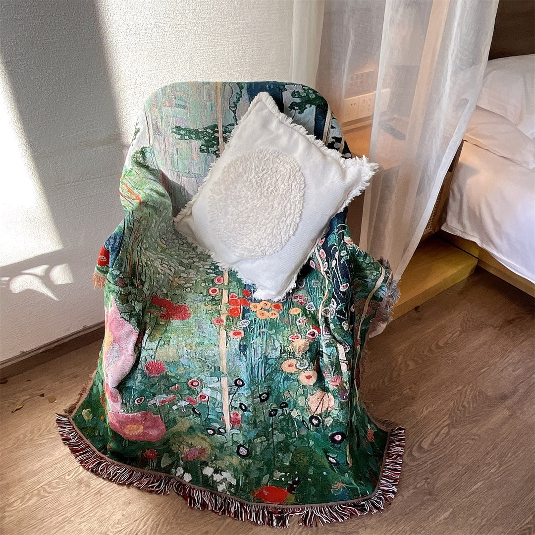 Artistic Nature-Themed Tapestry Blanket
