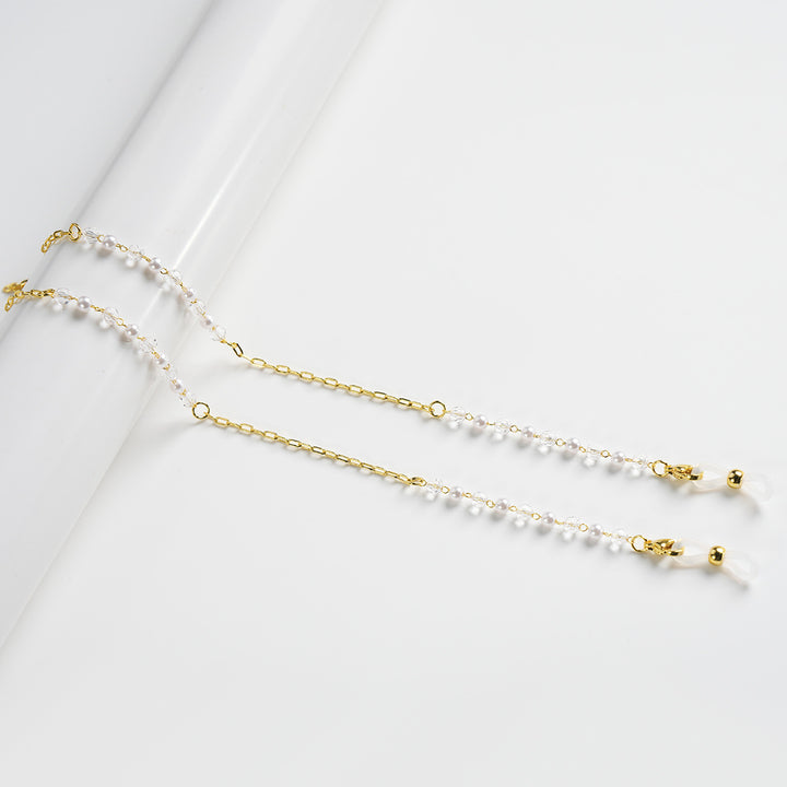Elegant Pearl-Accented Eyewear Chain Kalsten