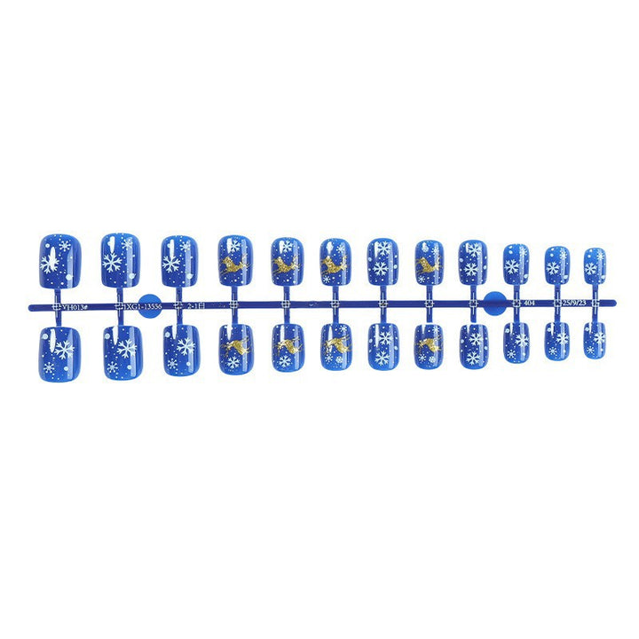 Artificial nail set with festive snowflake design Kalsten