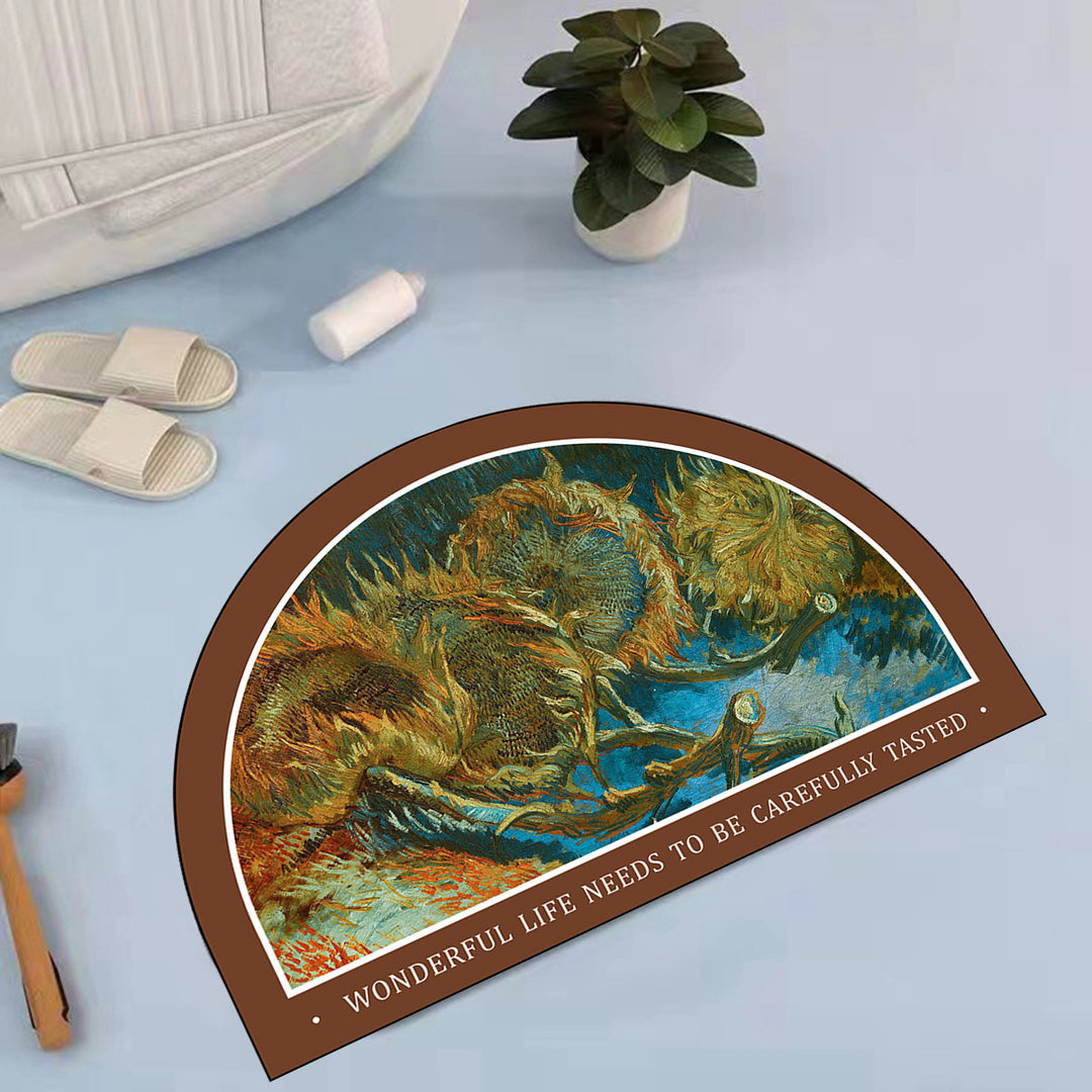 Artistic Ocean Scene Bath Mat