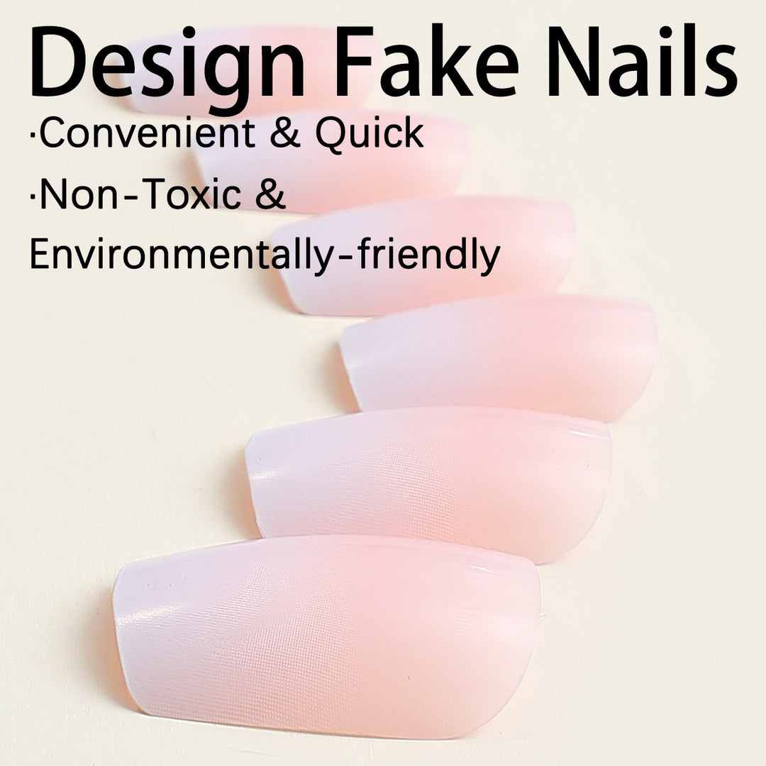 Acrylic nail set with glamorous transition effects Kalsten