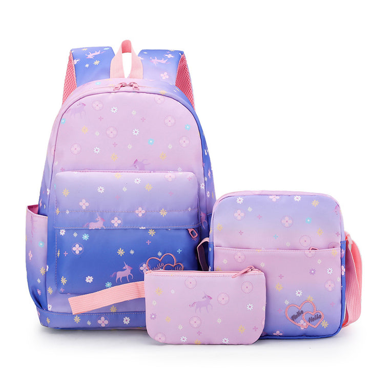 Cute Multi-Pocket School Backpack Set Kalsten