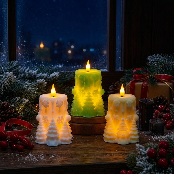 Winter Decorative Candle