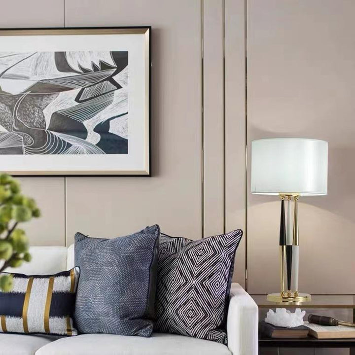 Decorative Table Lamp with Elegant Geometric Design