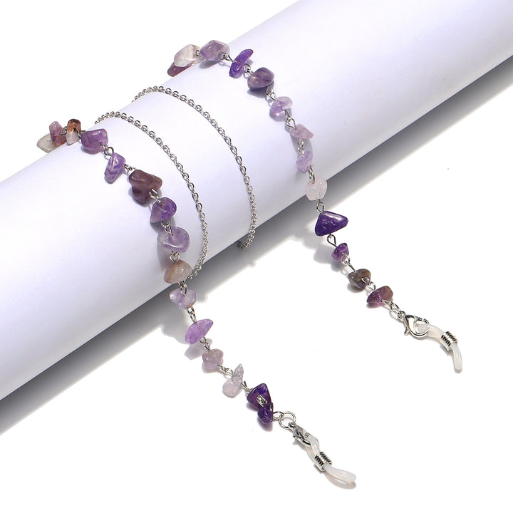 Natural Amethyst Crystal Eyewear Chain Kalsten