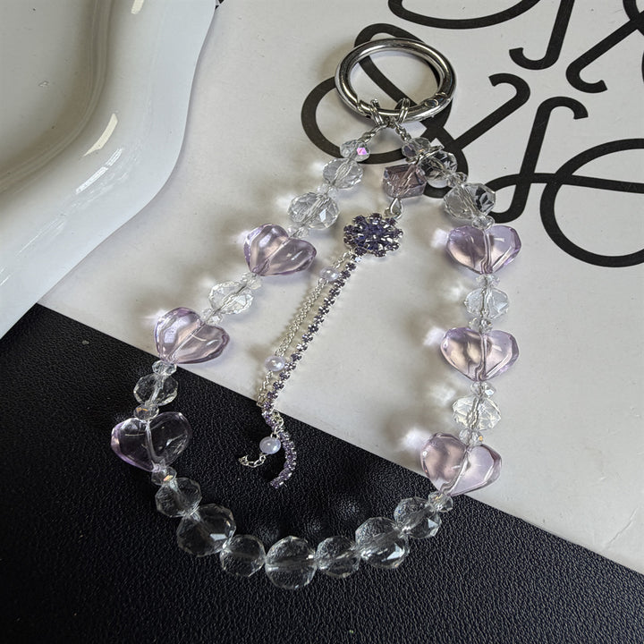 Heart-Shaped Beaded Keychain Kalsten