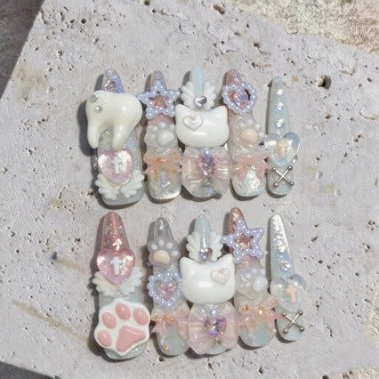 Whimsical Character-Themed Nail Art Set