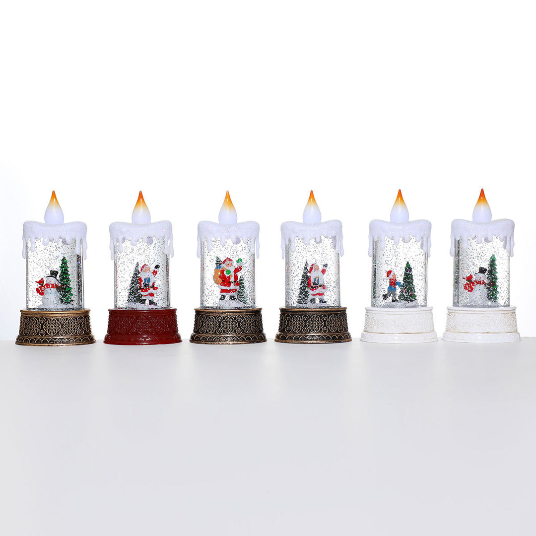 LED Illuminated Snow Globe Candle Decoration Kalsten