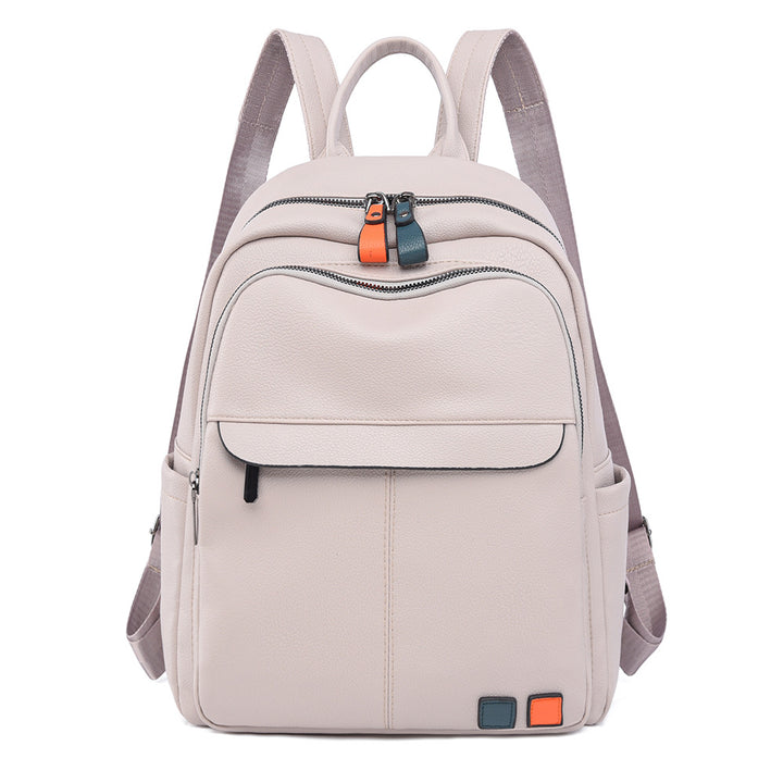 Leather Multi-Compartment Backpack Kalsten