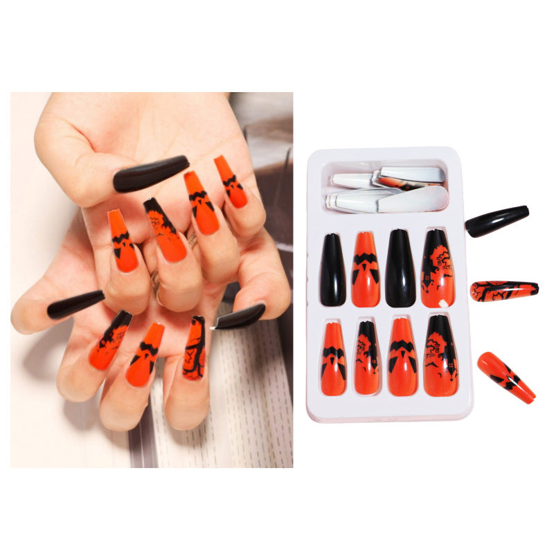 Artistic Press-On Nail Design with Dripping Effect Kalsten