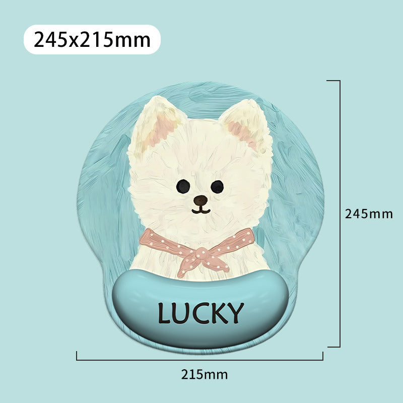 Decorative Dog-Themed Desk Mat
