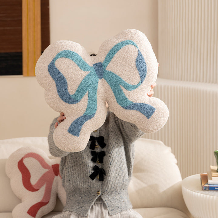 Form pillow in loop design with bouclé cover and soft filling Kalsten