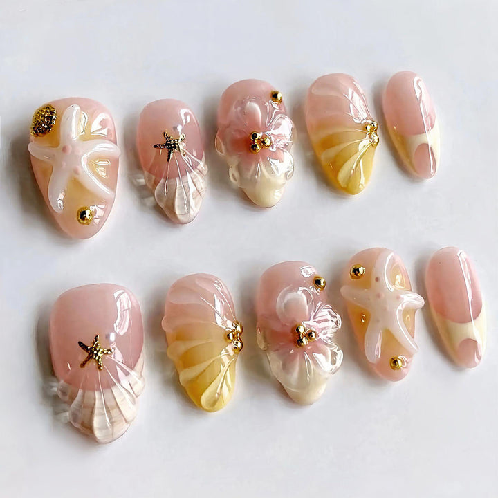 Coastal Inspired Press-On Nail Set