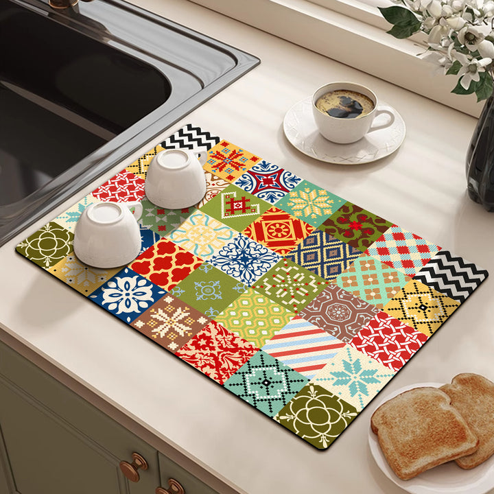 Vintage Floral Pattern Baking Mat