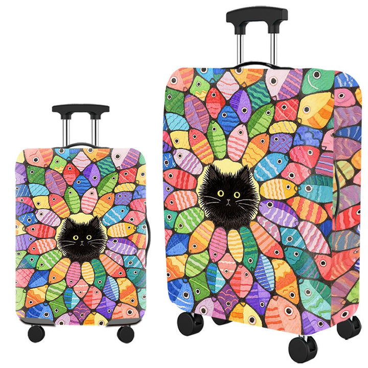 Women's Soft Shell Suitcase with Art Design Kalsten