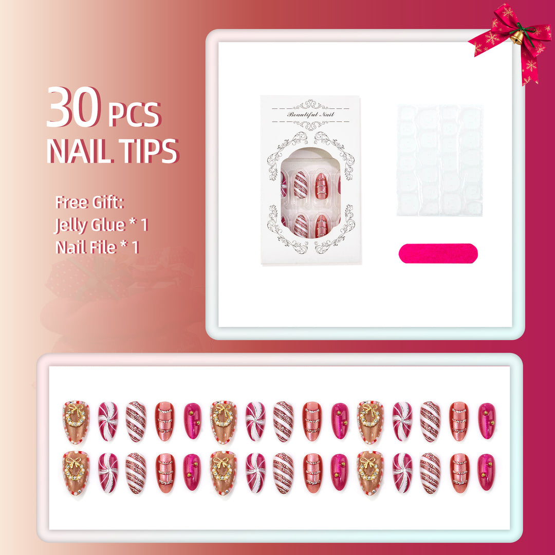 Decorative Holiday-Themed Press-On Nail Set