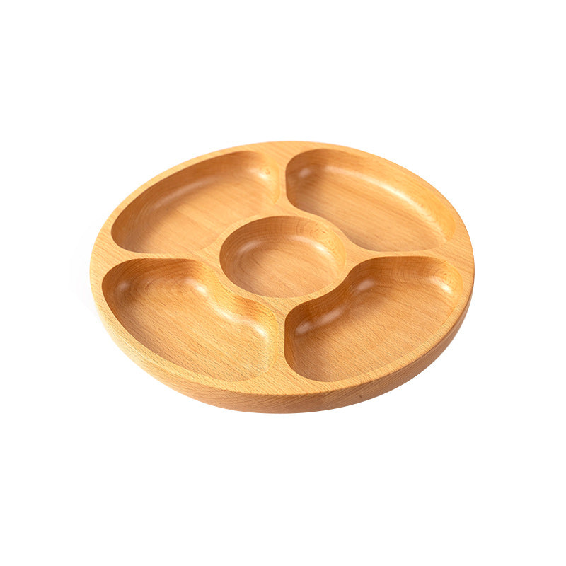 Elegant Beef Serving Plate with Four Compartments Made of High-Quality Wood Kalsten