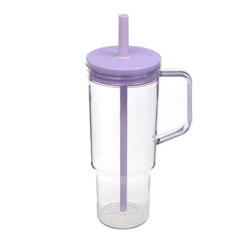 Unisex drinking cup with removable silicone straw and integrated carrying handle Kalsten