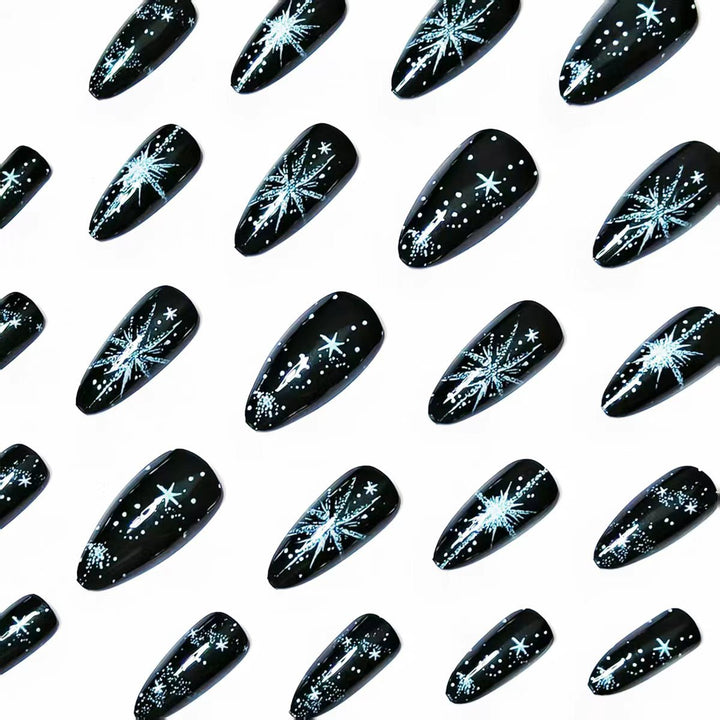 Glamorous Art Nails with Sparkling Star Design Kalsten