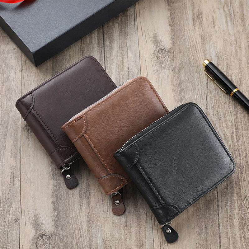 Compact Zip Leather Wallet Kalsten