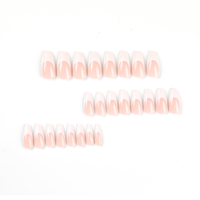 Elegant artificial nails with French design Kalsten