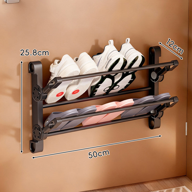 Over-the-Door Two-Tier Tilt Shoe Rack