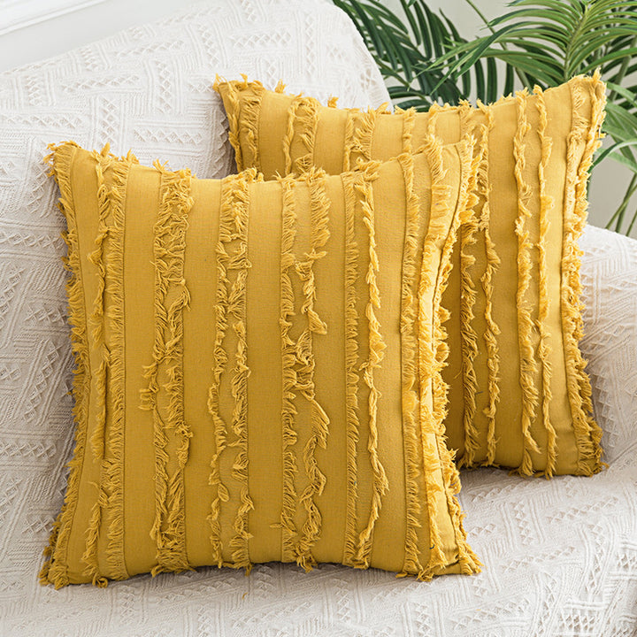 Fringe Texture Square Cushion