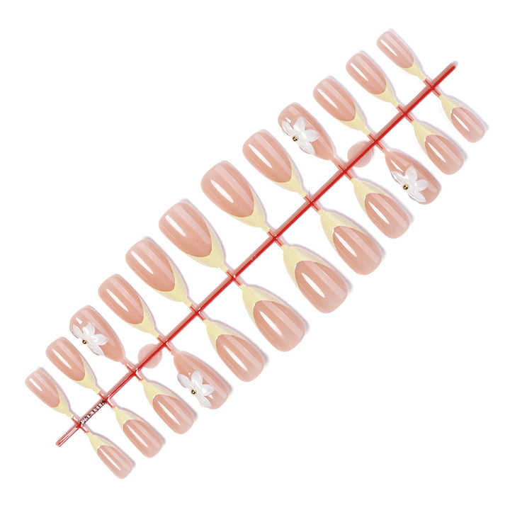 Nail art set with elegant flower decorations and luxurious color gradient Kalsten