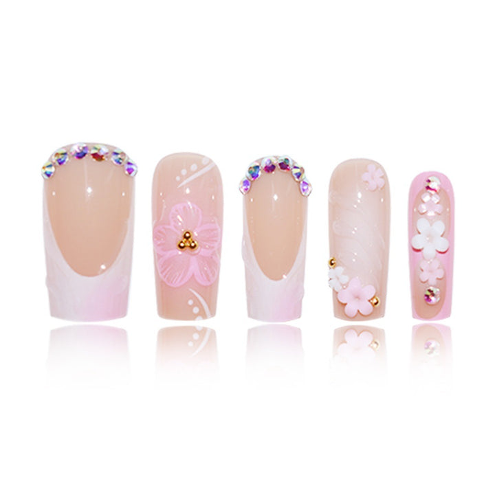 Artistic 3D Floral Press-On Nail Extenders Kalsten