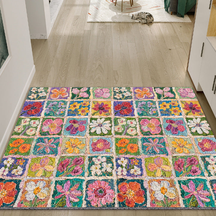 Floral Patchwork Area Rug Kalsten