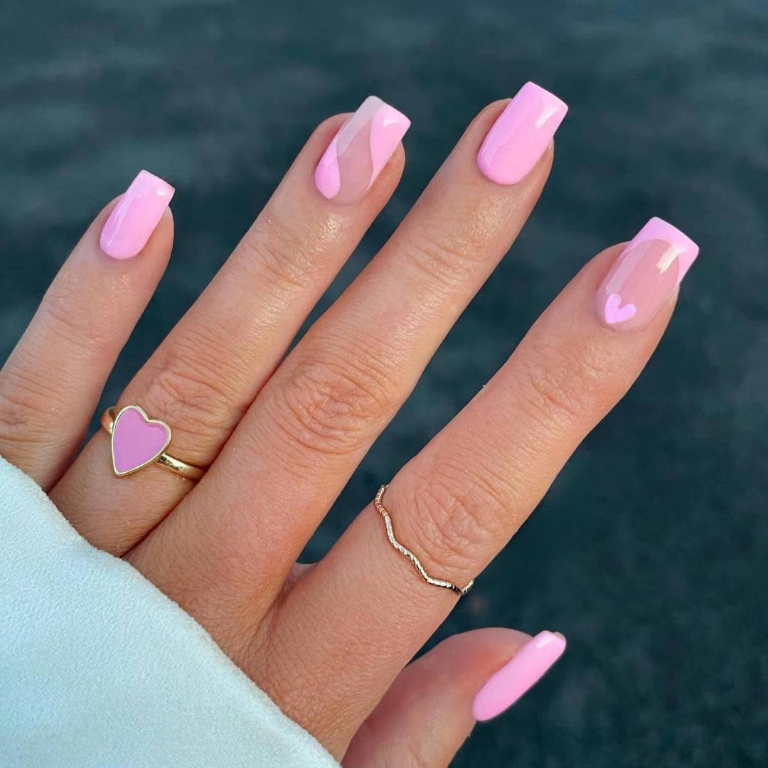 Elegant Heart Pattern Nail Art Extensions Kalsten