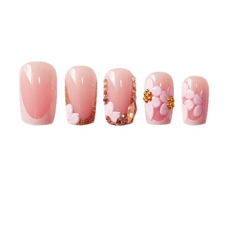 Floral Artistic Acrylic Nail Set Kalsten