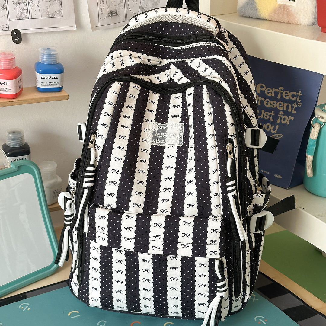 Charming Decorative Bow-Embellished Backpack Kalsten