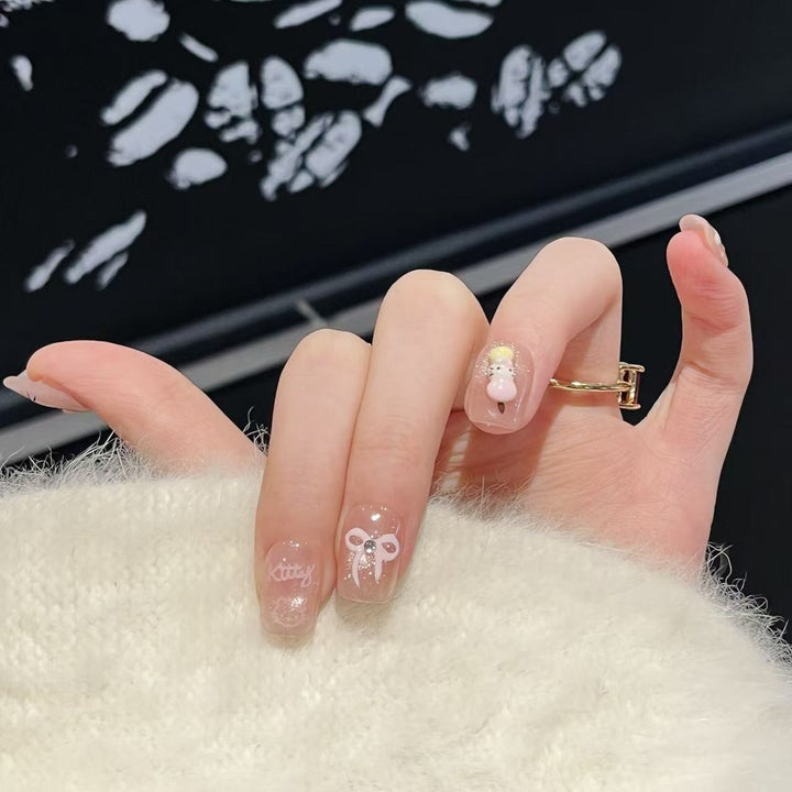 Whimsical Cartoon Character Press-On Nail Art Set Kalsten