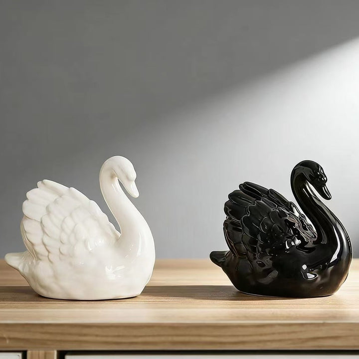 Elegant ceramic swan figure Kalsten
