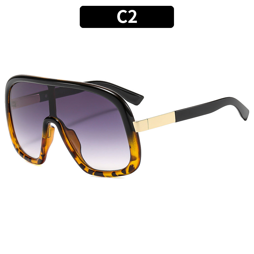 Fashion-Forward Oversized Shield Sunglasses