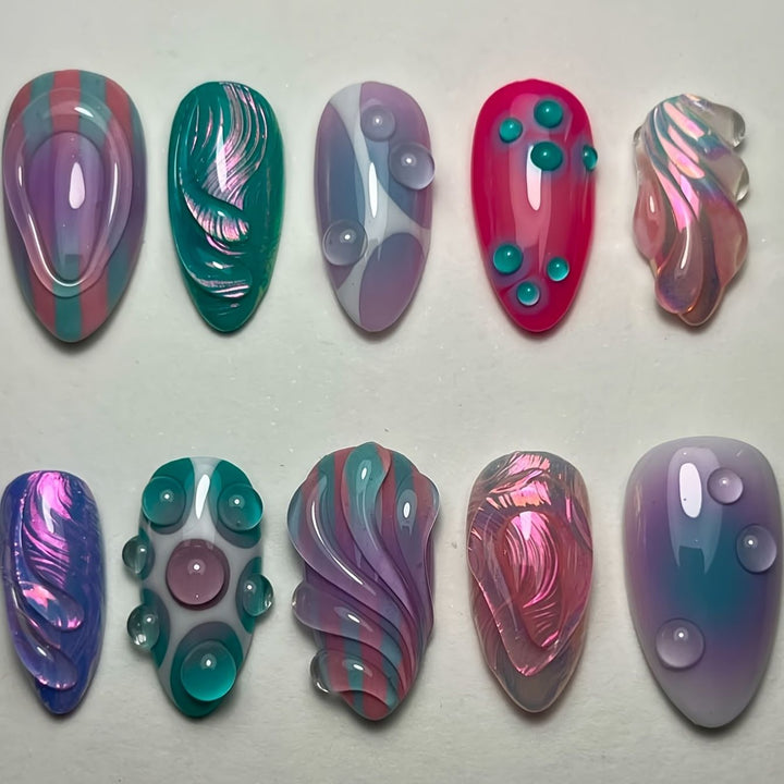 Artistic Gel Nail Art Design Kalsten