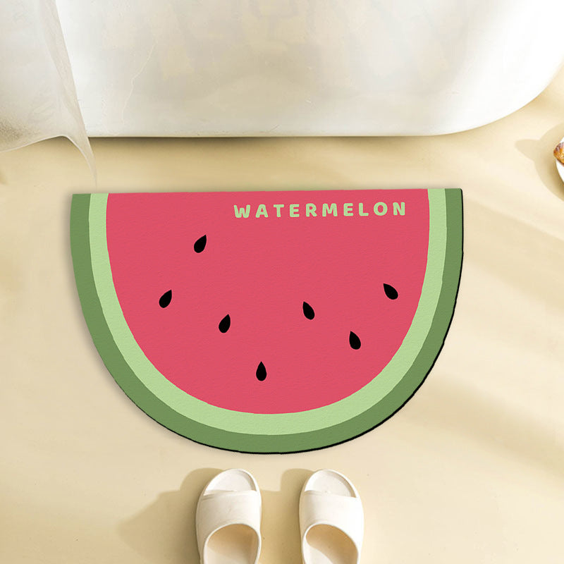 Mango-Shaped Decorative Floor Mat