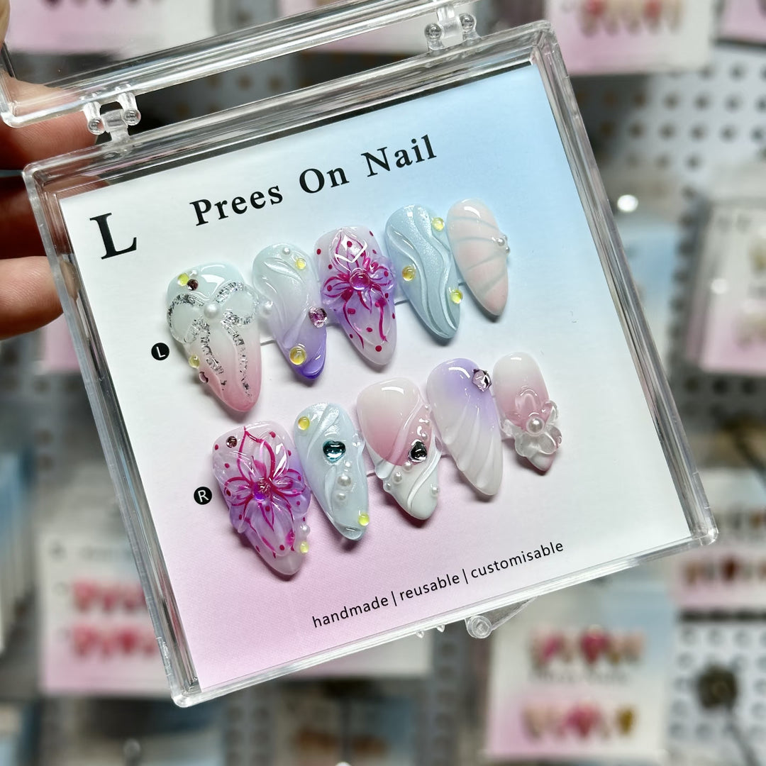 Customizable Artistic Press-On Nails