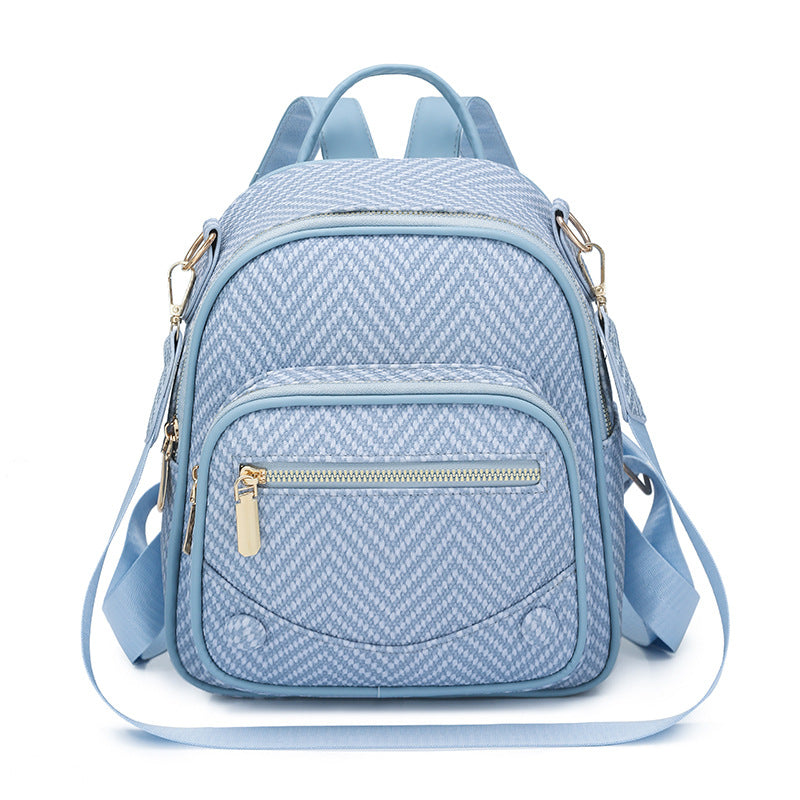 Multi-Functional Herringbone Pattern Backpack Kalsten