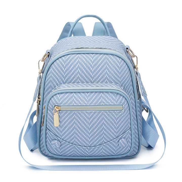 Multi-Functional Herringbone Pattern Backpack Kalsten