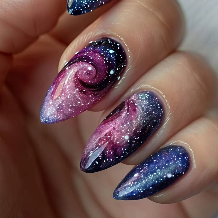 Fantasy Artificial Nails with Galactic Design Kalsten