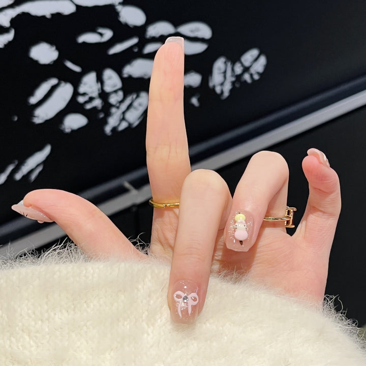 Whimsical Cartoon Character Press-On Nail Art Set Kalsten
