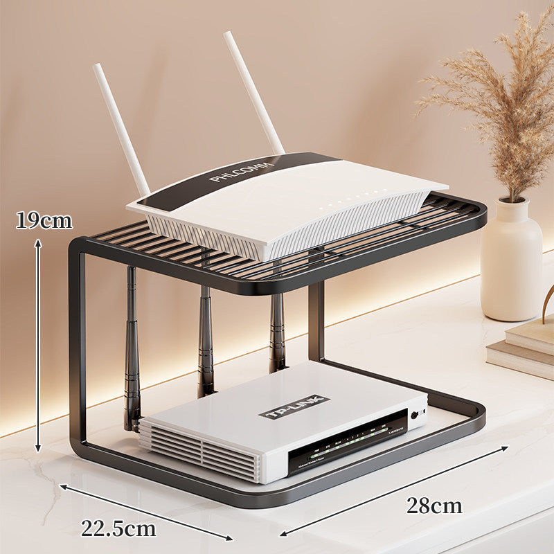 Ventilated Desktop Router and Modem Stand Organizer