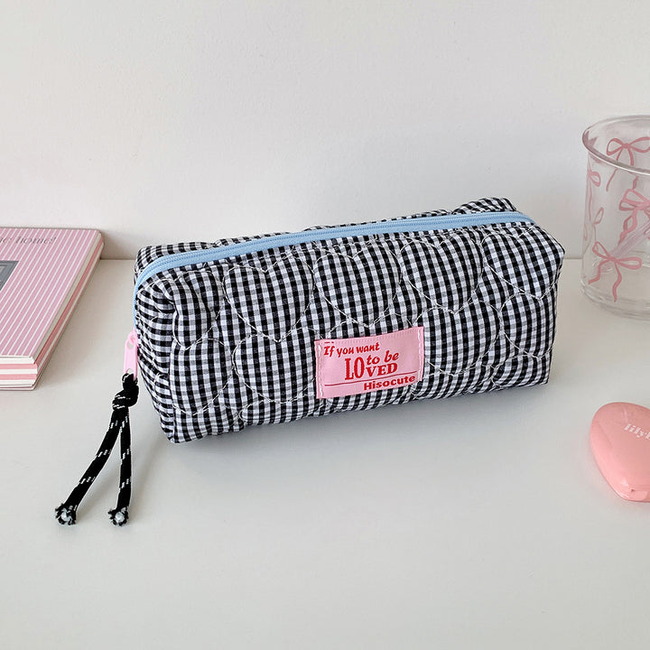 Quilted Gingham Pencil Case Kalsten