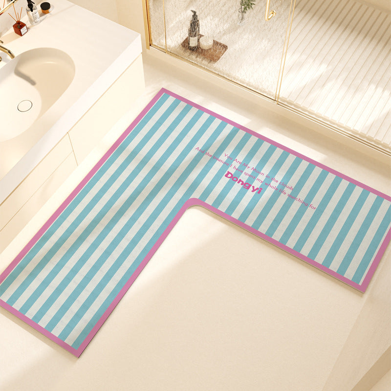 L-Shaped Soft Bath Mat Kalsten