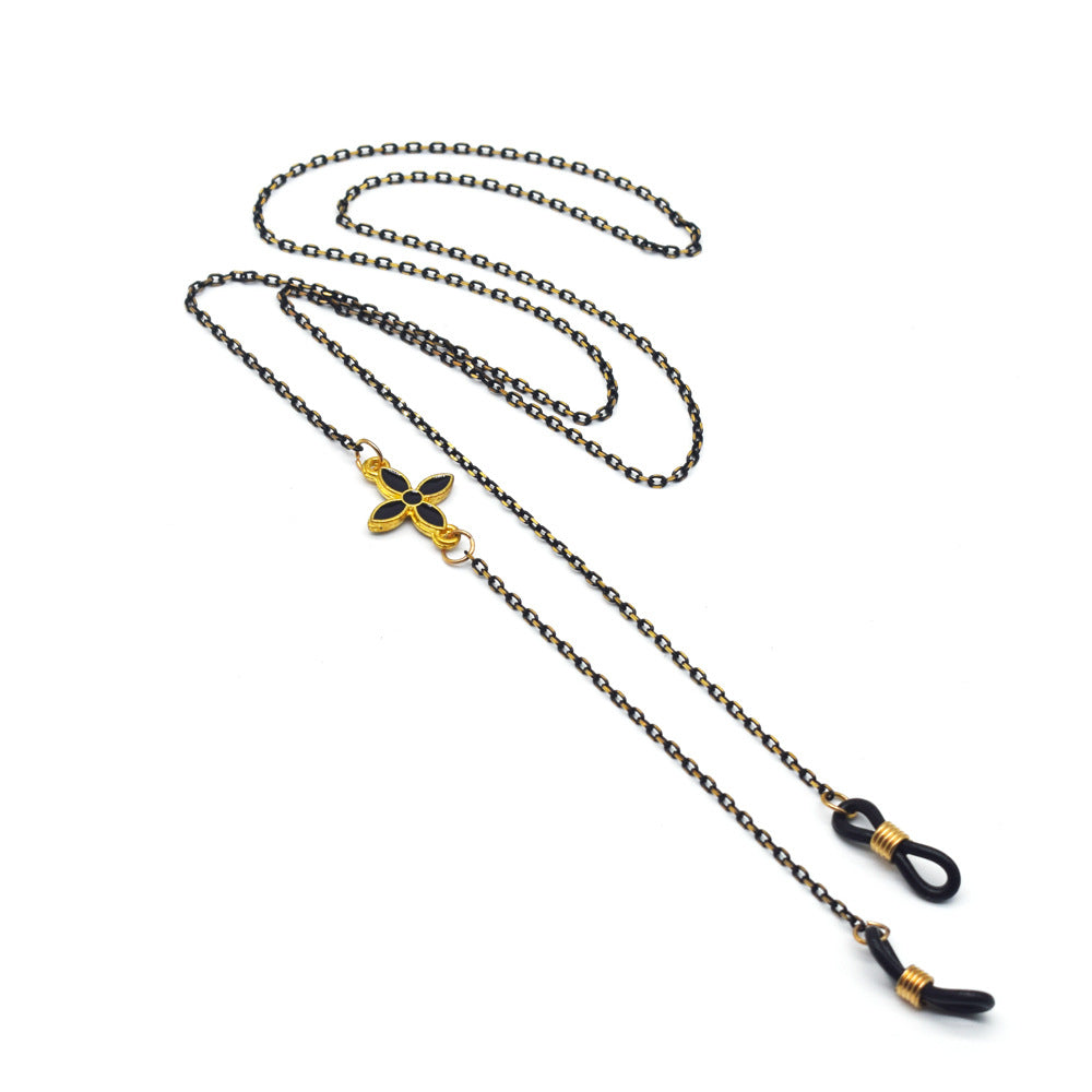 Chic Floral-Detail Eyewear Chain Kalsten
