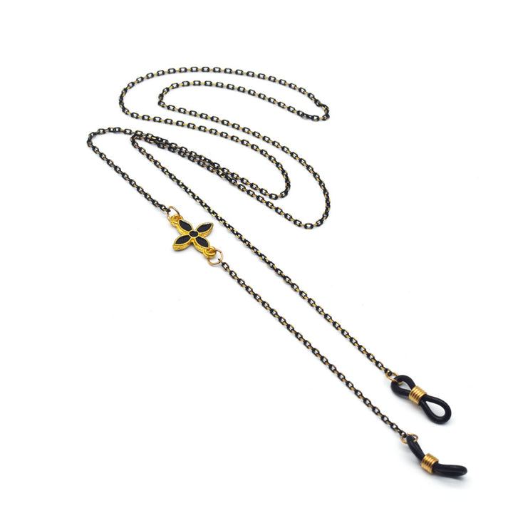 Chic Floral-Detail Eyewear Chain Kalsten